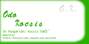 odo kocsis business card